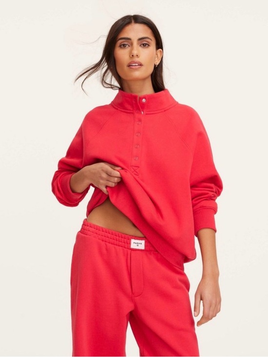 Parke Sweaters - PARKE x Target Women’s Snap Mockneck Red L/XL